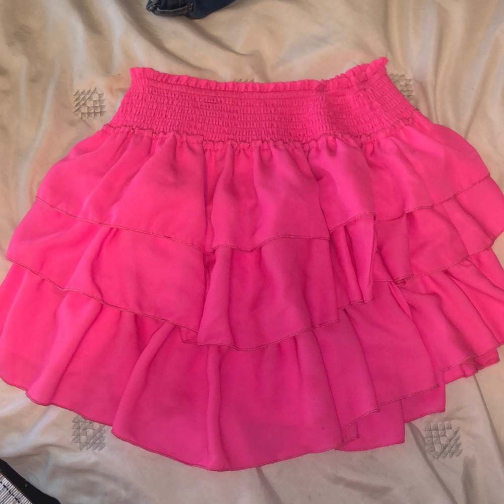 Shein petite shirred waist layered hem skirt